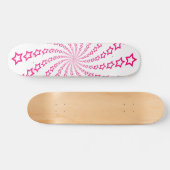 Ster Spiraal: Roze Sterren: Skateboard (Horizontaal)