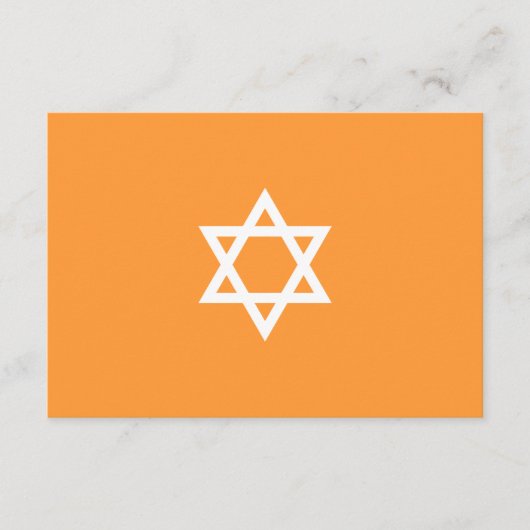 Ster-Star Bar Mitzvah Blue Enclosure Card Informatiekaartje (Voorkant)
