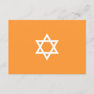 Ster-Star Bar Mitzvah Blue RSVP-kaart RSVP Kaartje