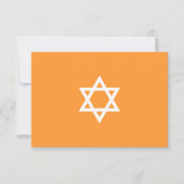 Ster-Star Bar Mitzvah Blue RSVP-kaart RSVP Kaartje (Voorkant)