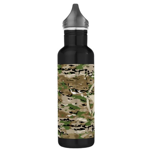 Ster Stencil Klassiek Decennium op Camo Style Waterfles (Links)