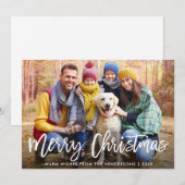 Ster Ster Ster Ster Serie van het Borstel Foto Mer Feestdagenkaart (Voorkant / Achterkant)