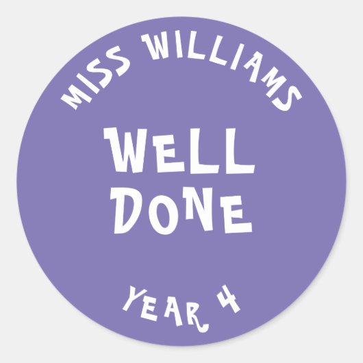 Ster-Sticker voor goede werkleraar Ronde Sticker (Voorkant)