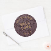 Ster-Sticker voor goede werkleraar Ronde Sticker (Envelop)