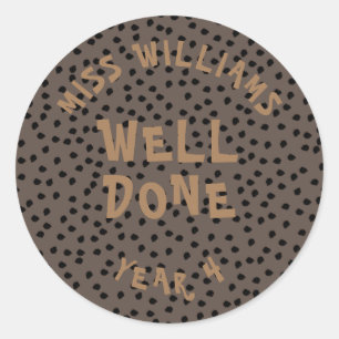 Ster-Sticker voor goede werkleraar Ronde Sticker