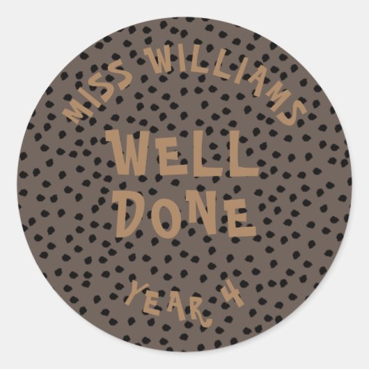 Ster-Sticker voor goede werkleraar Ronde Sticker (Voorkant)