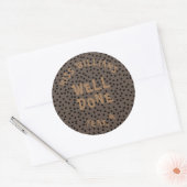 Ster-Sticker voor goede werkleraar Ronde Sticker (Envelop)