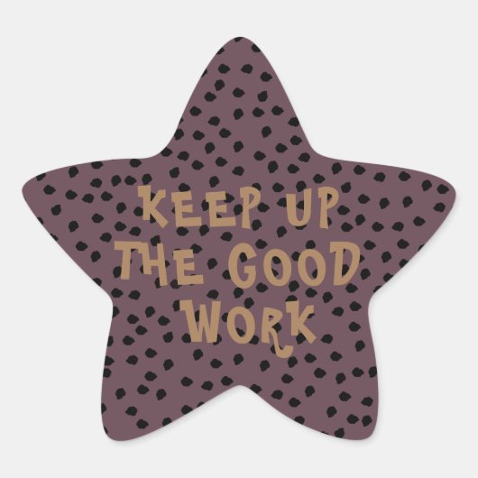 Ster-Sticker voor goede werkleraar Ster Sticker (Voorkant)