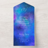 Ster-stofnebula All-in-One Weddenschap All In One Uitnodiging (Binnen)