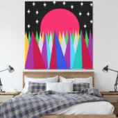 Ster Sunset Stretched Canvas afdrukken (Insitu (Slaapkamer))
