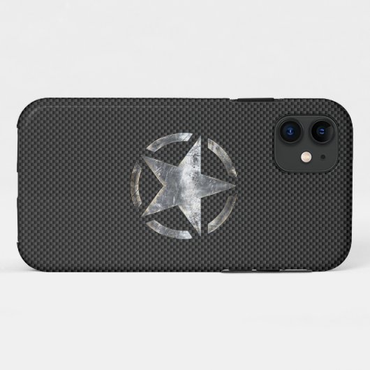 Ster Symbool op een iPhone-draagtas van koolstofst Case-Mate iPhone Case (Achterkant (horizontaal))