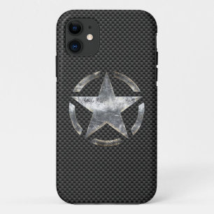 Ster Symbool op een koolstofstijldecor Case-Mate iPhone Case