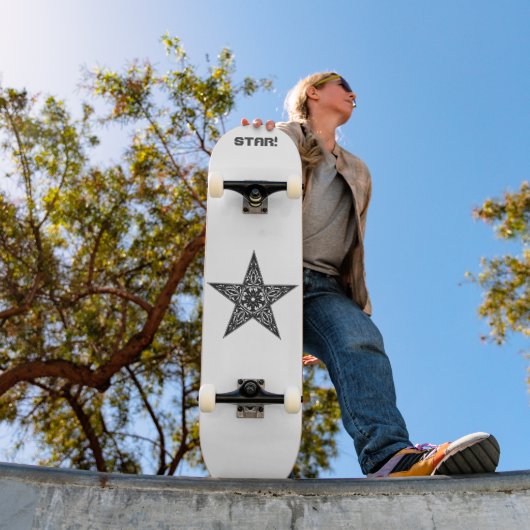 Ster tekening, afbeelding persoonlijk skateboard (Buiten 1)