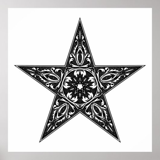 Ster tekening,  illustratie Poster (Voorkant)