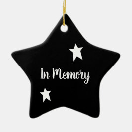 Ster ter in geheugen van versiering keramisch ornament
