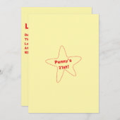 Ster uitnodiging (Voorkant / Achterkant)