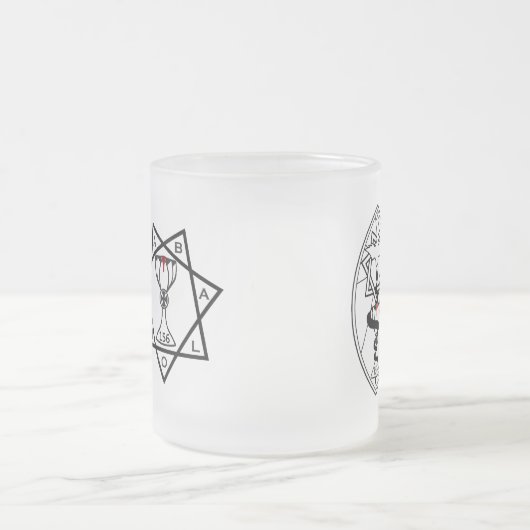 Ster van Babalon Logo en Lamen Frosted Mok (Center)