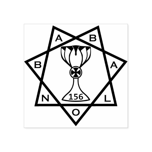 Ster van Babalon Logo Stamper Rubberstempel (Afrduk)