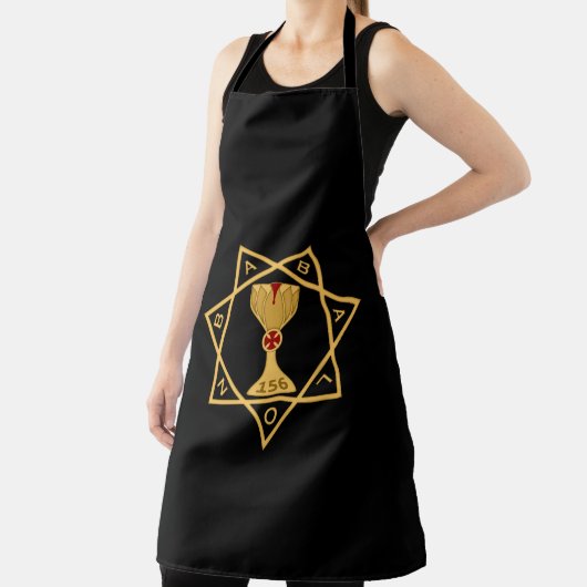 Ster van Babalon Schort met Gouden Logo (Insitu)