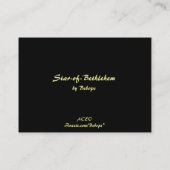 Ster van Bethlehem ATC Visitekaartje (Achterkant)