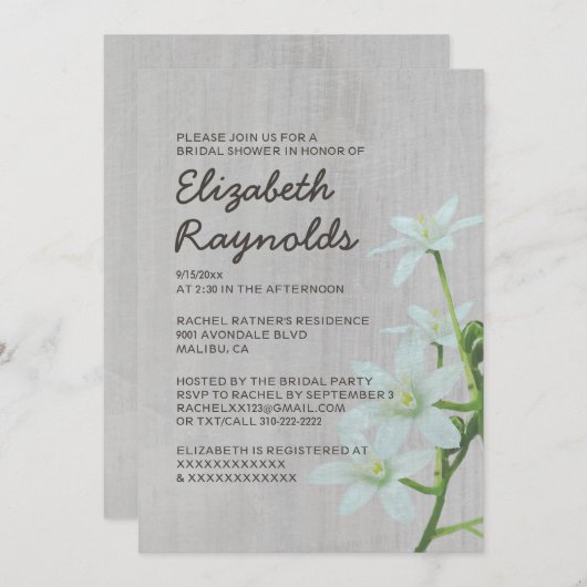 ster van Bethlehem Bridal Shower Kaart (Voorkant / Achterkant)