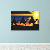 Ster van Bethlehem, Christus is geboren, Canvas Afdruk (Insitu (Houten vloer))
