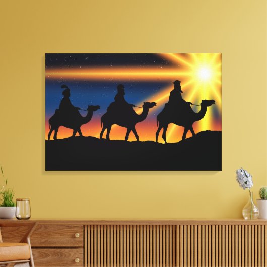 Ster van Bethlehem, Christus is geboren, Canvas Afdruk (Insitu (Woonkamer))