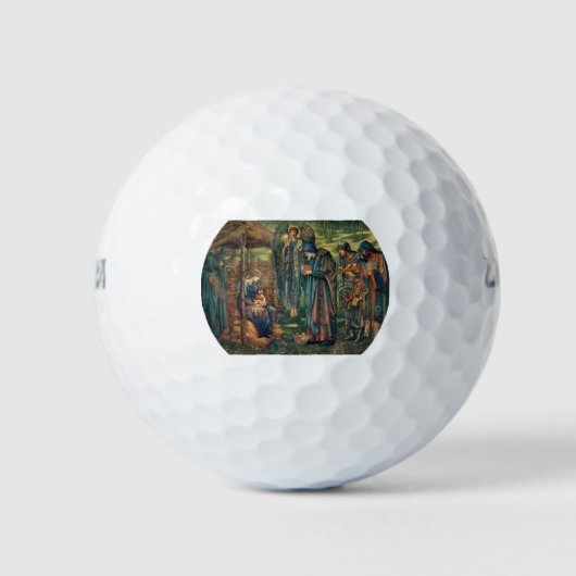 Ster van Bethlehem (door Edward Burne-Jones) Golfballen (Voorkant)