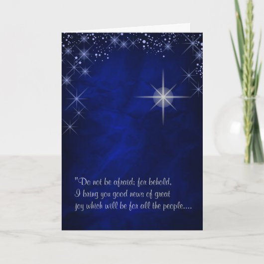 Ster van Bethlehem eerste Kerstmis Feestdagen Kaart (Voorkant)