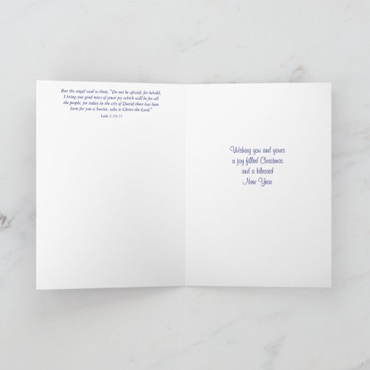 Ster van Bethlehem eerste Kerstmis Feestdagen Kaart (Binnen)