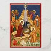 Ster van Bethlehem Folie Feestdagenkaart (Voorkant)