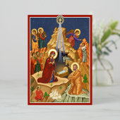 Ster van Bethlehem Folie Uitnodiging (Staand Voorkant)