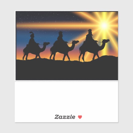 Ster van Bethlehem - Geboorteplaats van Christus Sticker (Vel)