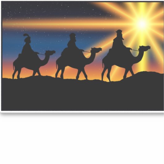 Ster van Bethlehem - Geboorteplaats van Christus Sticker (Voorkant)