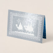 Ster van Bethlehem Luxury Real Folie kerstkaarten Kaarten (Voorkant)
