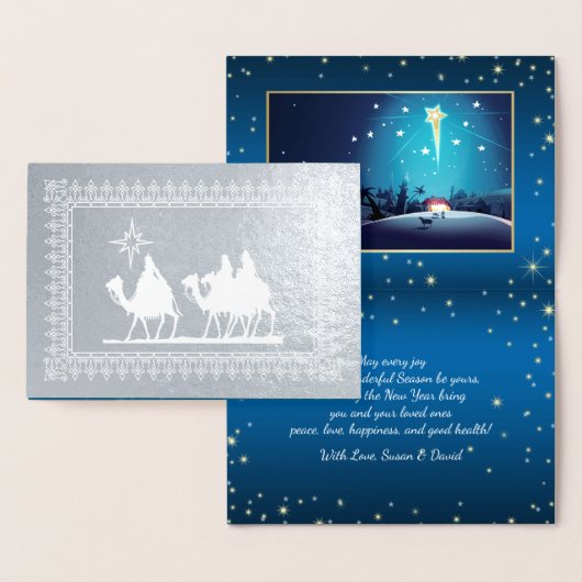 Ster van Bethlehem Luxury Real Folie kerstkaarten Kaarten (Display)