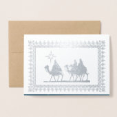 Ster van Bethlehem Luxury Real Folie kerstkaarten Kaarten (Voorkant met envelop)