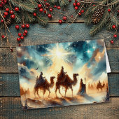 Ster van Bethlehem met Magi Volgend op Kerstmis