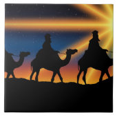 Ster van Bethlehem, mooie illustratie Tegeltje (Voorkant)