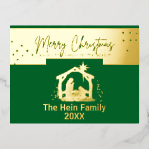 Ster van Bethlehem Natitivity Scene Kerstmis Folie Folie Feestdagen Briefkaart