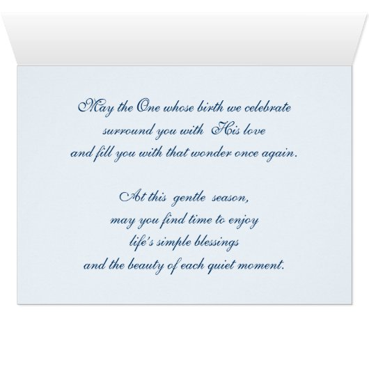 Ster van Bethlehem. Nativiteit kerstKaart (Binenzijde Horizontaal (Onderkant))