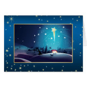 Ster van Bethlehem. Nativiteit kerstKaart (Voorkant Horizontaal)