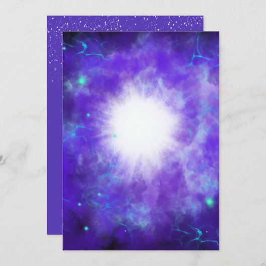 Ster van Bethlehem op maat Feestdagenkaart (Voorkant / Achterkant)