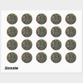 Ster van Bethlehem Ronde Sticker (Vel)