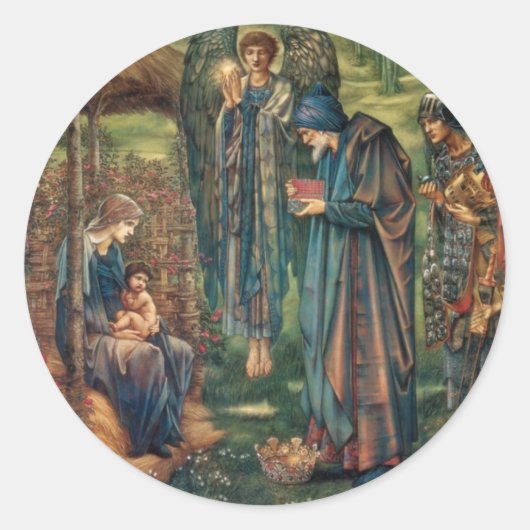 Ster van Bethlehem Ronde Sticker (Voorkant)