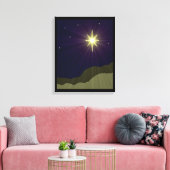 Ster van Bethlehem Verpakt Canvas Afdruk (Insitu (Woonkamer))