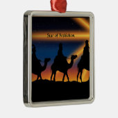 Ster van Bethlehem, voorzien van een etiket, Metalen Ornament (Rechts)