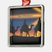 Ster van Bethlehem, voorzien van een etiket, Metalen Ornament (Links)