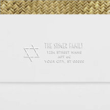 Ster van David #4 Naam Retouradres Monogram LS