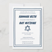 Ster van David Aangepaste Foto B'nai Bat Bar Mitzv Kaart (Voorkant)